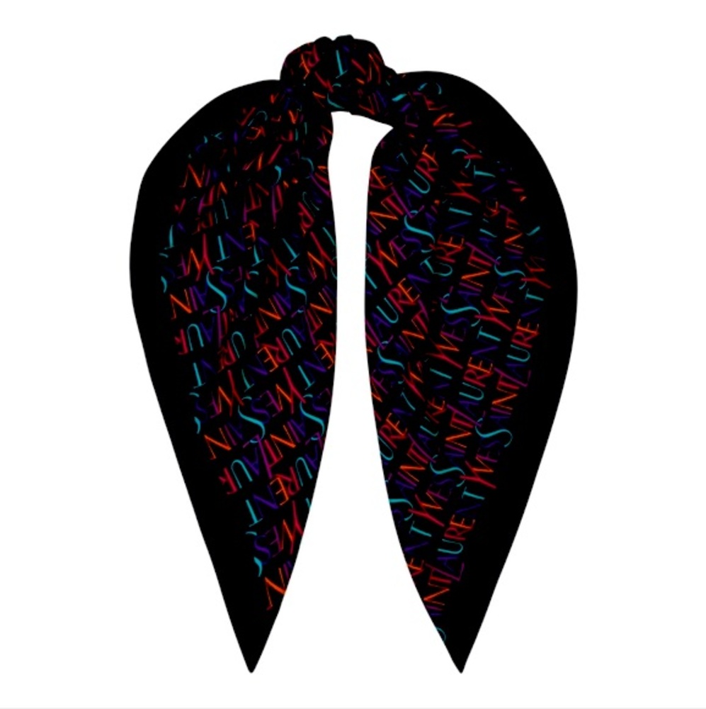 Brand New in the Box! YSL Saint Laurent Logo 100% Organic Silk Scarf SHAWL - Picture 3 of 16